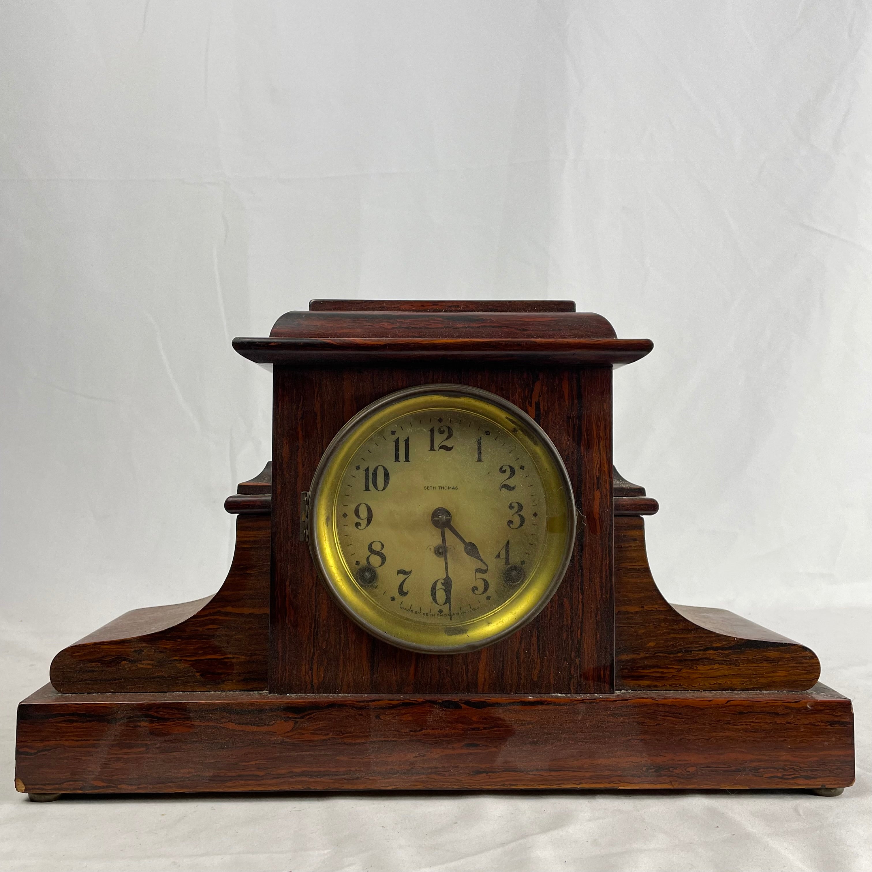 Antique Seth Thomas Adamantine Mantle Clock c. 1880