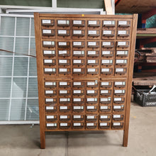 Load image into Gallery viewer, Vintage Oak Card Catalog
