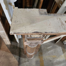 Load image into Gallery viewer, Large Salvaged Mantel with Columns and Crest Trim
