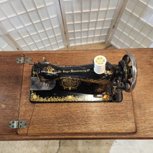 Load image into Gallery viewer, Working 1917 Singer 15 Rotary Sewing Machine In Oak 7 Drawer Cabinet
