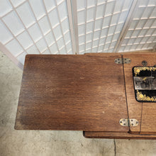 Load image into Gallery viewer, Working 1917 Singer 15 Rotary Sewing Machine In Oak 7 Drawer Cabinet
