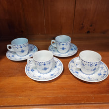 Load image into Gallery viewer, Furnivals Denmark Demitasse Cups and Saucers - Set of 4
