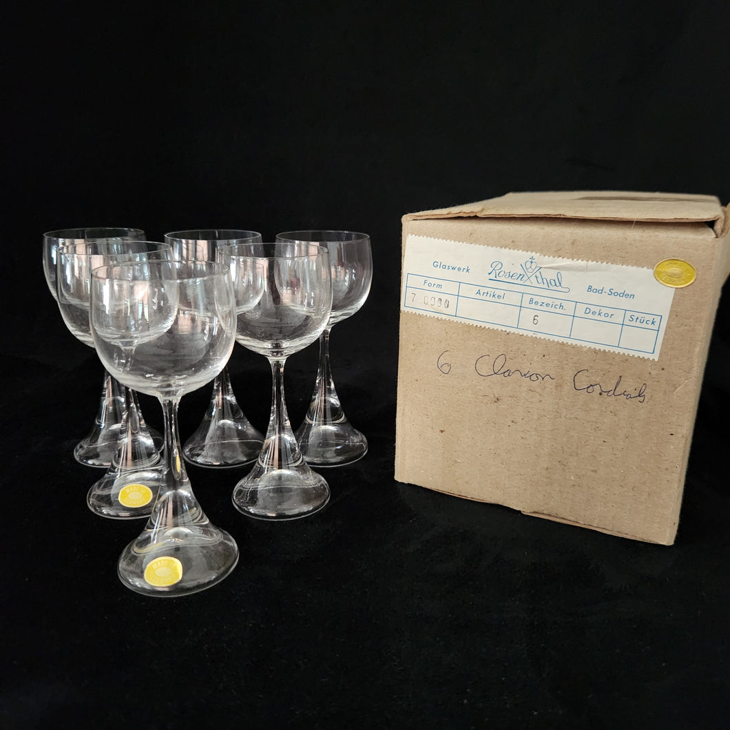 Rosenthal 'Clarion' Cordial Glasses - Set of 6 in Box