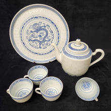 Load image into Gallery viewer, Chinese Jingdezhen Rice Grain Porcelain 6-Piece Dragon Tea Set
