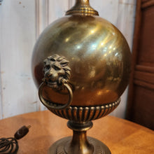 Load image into Gallery viewer, Stiffel Brass Lion Ring Handle Lamp (2 Available)
