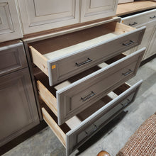 Load image into Gallery viewer, 32 Piece Set of Glazed Kitchen Cabinets with Glass Panel Doors
