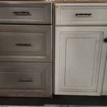 Load image into Gallery viewer, 32 Piece Set of Glazed Kitchen Cabinets with Glass Panel Doors
