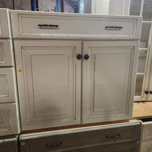 Load image into Gallery viewer, 32 Piece Set of Glazed Kitchen Cabinets with Glass Panel Doors
