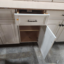 Load image into Gallery viewer, 32 Piece Set of Glazed Kitchen Cabinets with Glass Panel Doors

