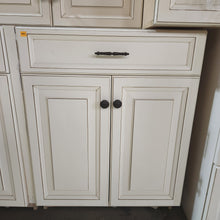 Load image into Gallery viewer, 32 Piece Set of Glazed Kitchen Cabinets with Glass Panel Doors
