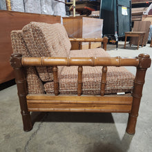 Load image into Gallery viewer, Vintage Faux Bamboo Loveseat (White and Rust Colored)
