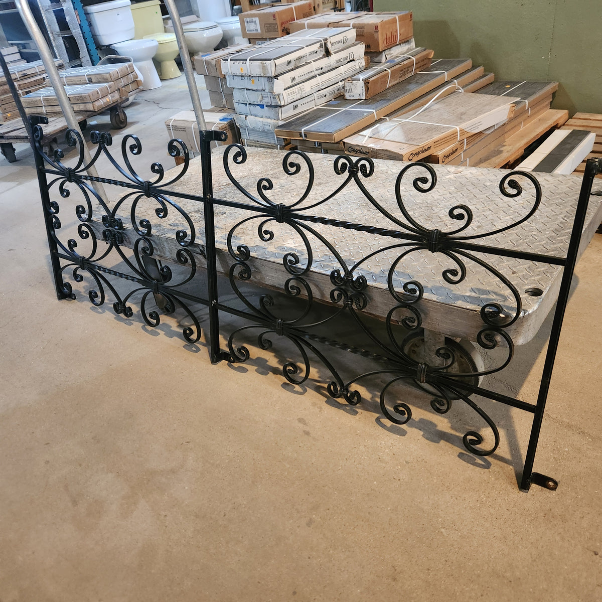 Scrolled Wrought Iron Window Bar 26x68.5 (3 Available) Community