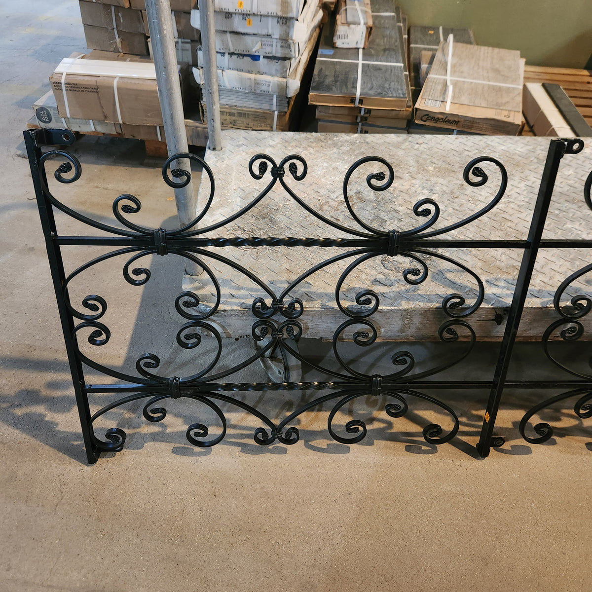 Scrolled Wrought Iron Window Bar 26x68.5 (3 Available) Community