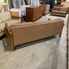 Load image into Gallery viewer, Vintage Faux Bamboo 3- Seat Sofa (White and Rust Colored)
