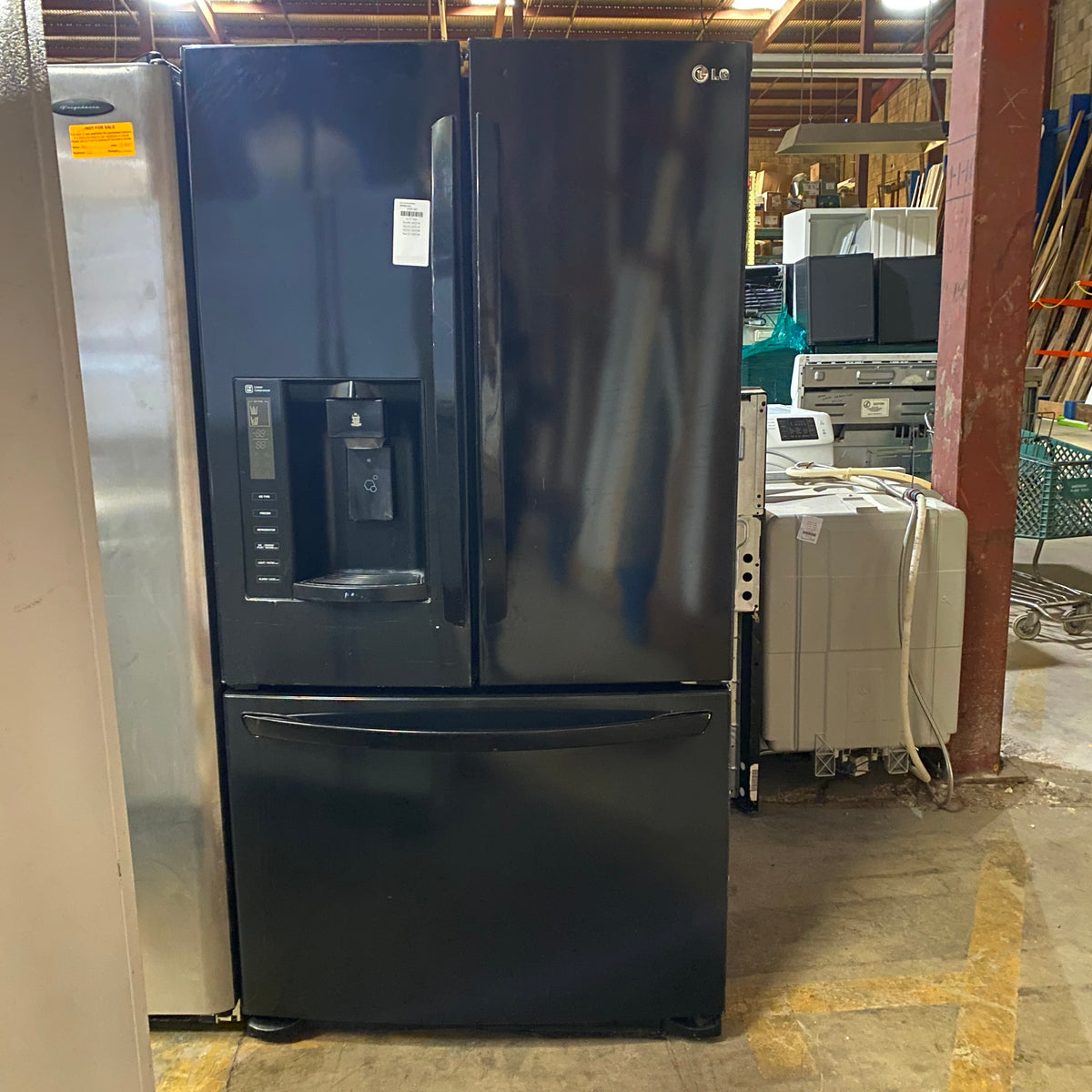 Black LG French Door Refrigerator LFX28968SB Community Forklift