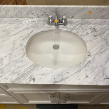 Load image into Gallery viewer, 62&quot; Single Vanity with Gray and White Marble Top
