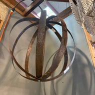 Reclaimed Barrel Hoop Hanging Sphere - Consignment from Saint Thomas Ventures