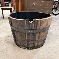 Used Oak Whiskey Barrel Planters - Consignment from Saint Thomas Ventures