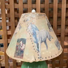 Load image into Gallery viewer, Vintage 1950&#39;s Glass and Plastic Green Lamp
