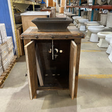 Load image into Gallery viewer, Rustic 25-Inch Single Vanity with Vessel Sink
