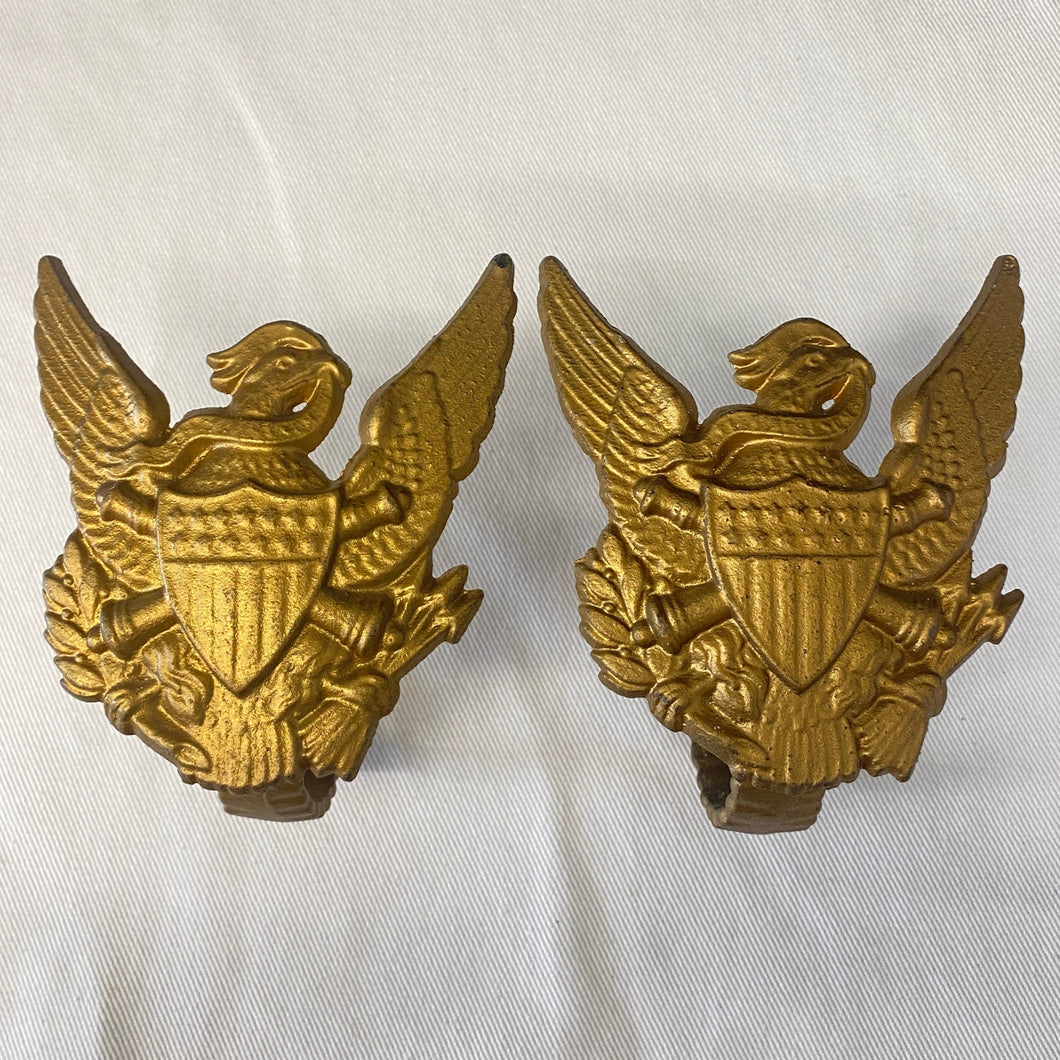Pair of Metal Federal Eagle Curtain Tie Backs (2 Available)