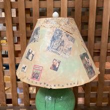 Load image into Gallery viewer, Vintage 1950&#39;s Glass and Plastic Green Lamp
