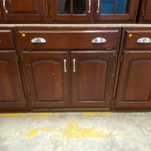 Load image into Gallery viewer, 19 Piece Set of Cherry Stained Kitchen Cabinets by Quaker Maid
