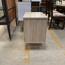 Load image into Gallery viewer, Faux Travertine Laminate Swivel Base End Table
