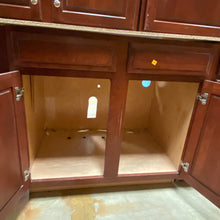 Load image into Gallery viewer, 13 Piece Set of Cherry Stained Kitchen Cabinets by Yorktowne Cabinetry
