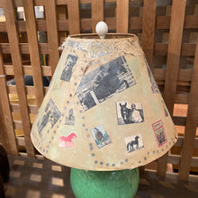 Load image into Gallery viewer, Vintage 1950&#39;s Glass and Plastic Green Lamp
