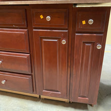 Load image into Gallery viewer, 13 Piece Set of Cherry Stained Kitchen Cabinets by Yorktowne Cabinetry
