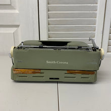 Load image into Gallery viewer, 1961 Vintage Smith Corona Olive Green Sterling Typewriter with Hard Case
