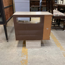 Load image into Gallery viewer, Faux Travertine Laminate Swivel Base End Table
