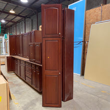 Load image into Gallery viewer, 13 Piece Set of Cherry Stained Kitchen Cabinets by Yorktowne Cabinetry
