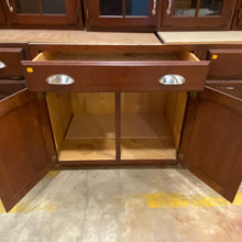 Load image into Gallery viewer, 19 Piece Set of Cherry Stained Kitchen Cabinets by Quaker Maid
