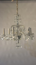 Load and play video in Gallery viewer, Vintage (1964) Austrian Cut Crystal 6-Light Chandelier
