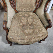 Load image into Gallery viewer, Carved Wingback Parlor Chair
