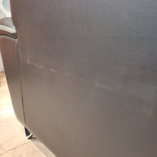 Load image into Gallery viewer, Streamlined Black Leather Loveseat
