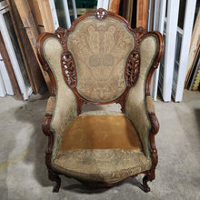 Load image into Gallery viewer, Carved Wingback Parlor Chair
