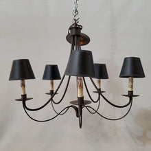 Load image into Gallery viewer, Currey &amp; Company Chandelier with Black Shades
