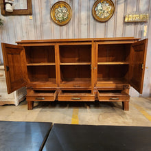 Load image into Gallery viewer, Solid Oak French Sideboard with Carved Door Panels
