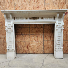 Load image into Gallery viewer, White Mantel with Double Columns and Square Trim
