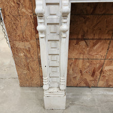 Load image into Gallery viewer, White Mantel with Double Columns and Square Trim
