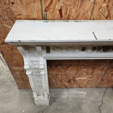 Load image into Gallery viewer, White Mantel with Double Columns and Square Trim
