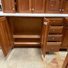 Load image into Gallery viewer, 8 Piece Set of Arched Panel Kitchen Cabinets by Custom Wood Products
